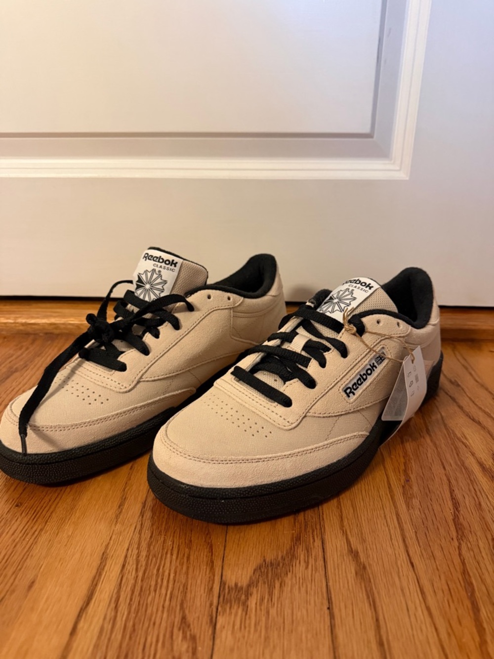 Reebok Beige and Black Low-Top Sneakers - Picture 1 of 5